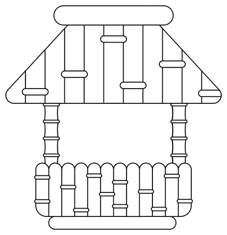 Tiki Hut Coloring Page